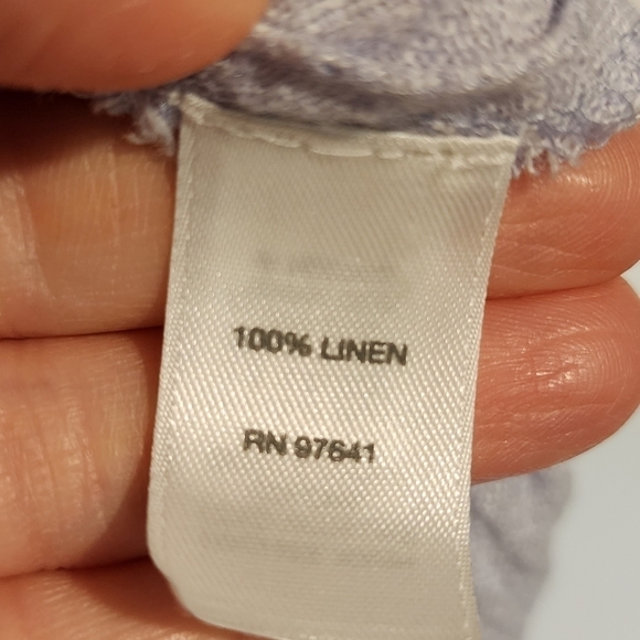 J. Jill Purejill Crinkled Linen Lagenlook Light Hyacinth Sleeveless Tunic Tank S - Picture 7 of 10